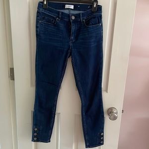 Loft modern skinny jeans with button detail on the ankle